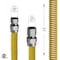 Flextron Gas Line Hose 3/8'' O.D.x72'' Len 1/2"x3/8" FIP Fittings Yellow Coated Stainless Steel Flexible FTGC-YC14-72E - alternate 2